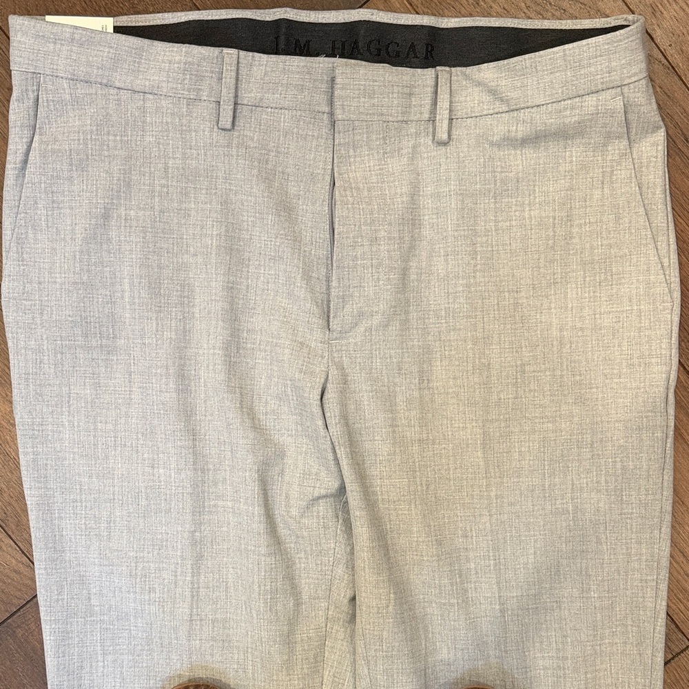 J.M. Haggar Premium Dress Pant Light Gray Slim Fit 36W x 32L NWT - Picture 6 of 9
